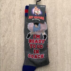 Gray and Blue Men's Socks